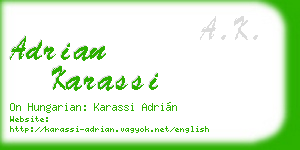 adrian karassi business card